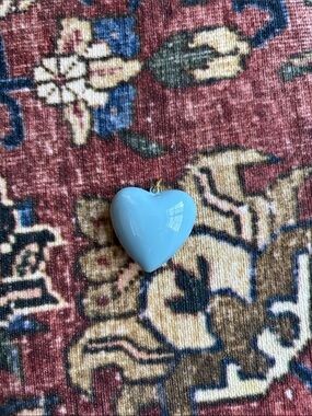 Roxanne Assoulin Large Light Blue Heart Pendant Charm